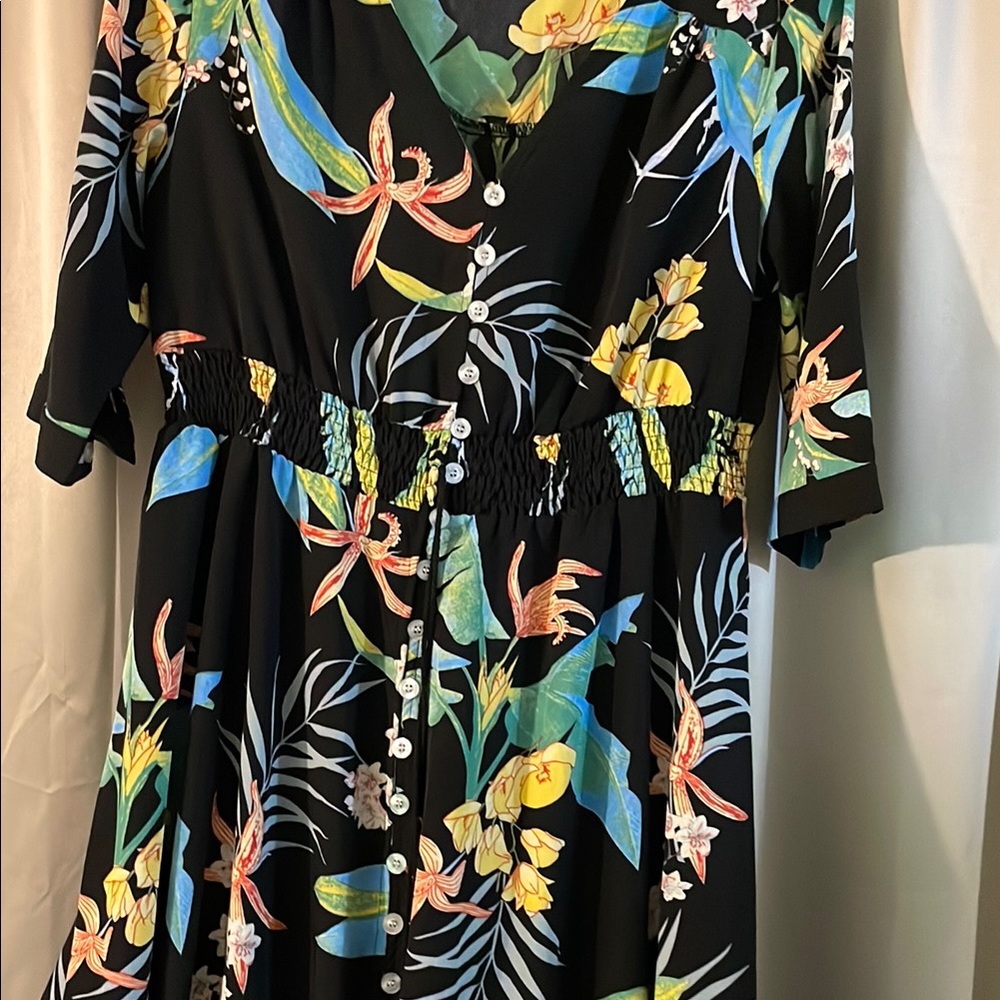 Floral Button-Down Dress